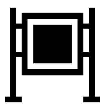 İzole ekran stand simgesi