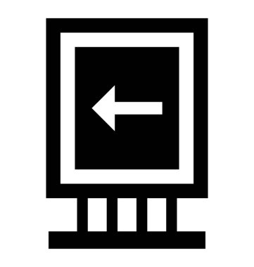 Stand pazarlama ok işareti ile billboard