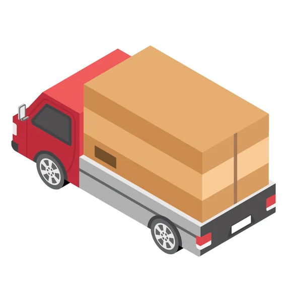 Veicolo Distribuzione Camion Consegna — Vettoriale Stock