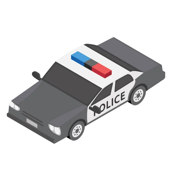 Mobile Police Car Icon — Stock Vector