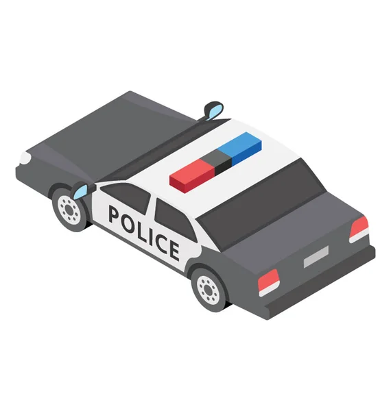 Передвижной Полицейский Автомобиль — стоковый вектор