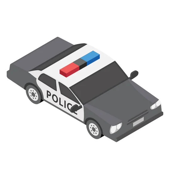 Mobile Police Car Icon — Stock Vector