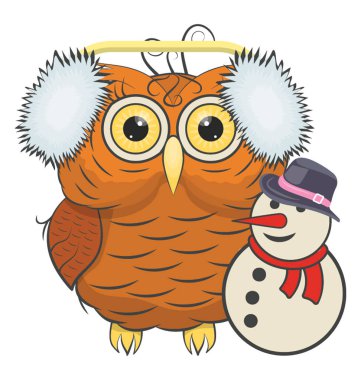 İzole simgesi tasarım bir baykuş karikatür