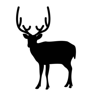 Bir geyik hayvan izole simgesi tasarım