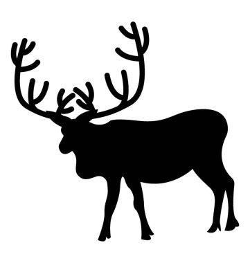 Bir geyik hayvan izole simgesi tasarım