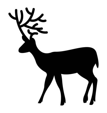 Bir geyik hayvan izole simgesi tasarım