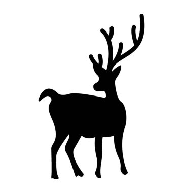 Bir geyik hayvan izole simgesi tasarım