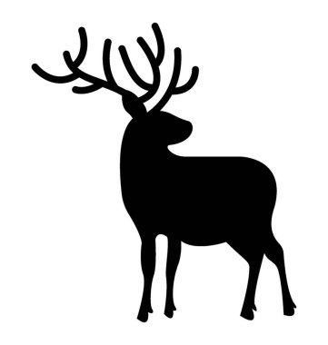 Bir geyik hayvan izole simgesi tasarım