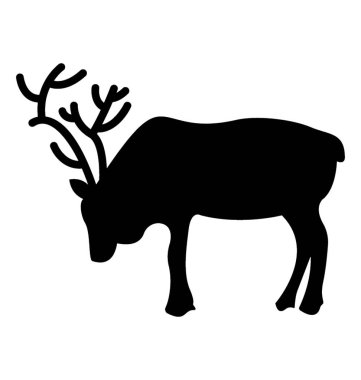 Geyiği siluet vektör simgesi