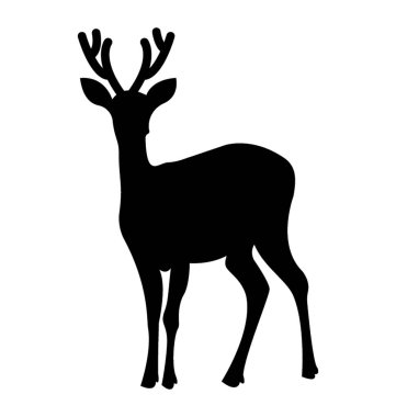 Geyiği siluet vektör simgesi