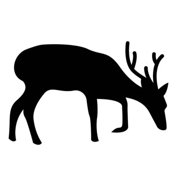 Geyiği siluet vektör simgesi