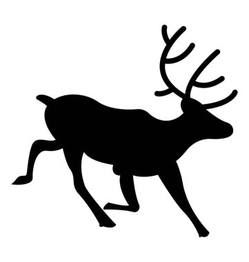 Geyiği siluet vektör simgesi