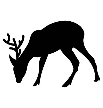 Geyiği siluet vektör simgesi