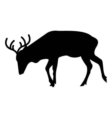Geyiği siluet vektör simgesi