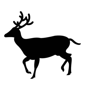 Geyiği siluet vektör simgesi