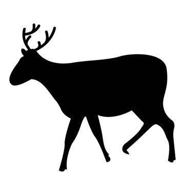 Geyiği siluet vektör simgesi