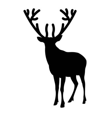 Geyiği siluet vektör simgesi