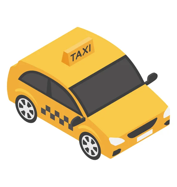 Platte Pictogram Ontwerp Van Taxi — Stockvector