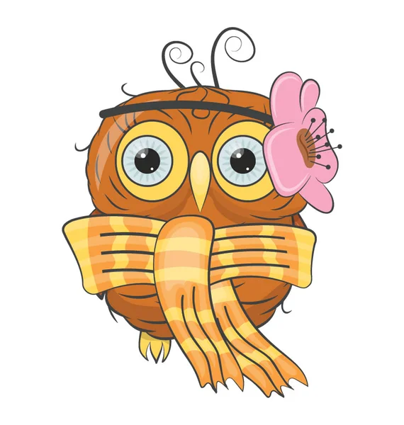 İzole simgesi tasarım bir baykuş karikatür