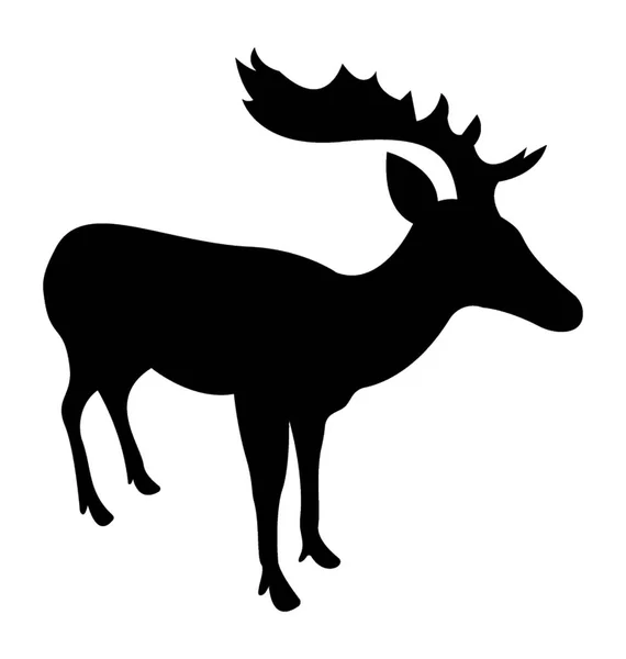 Ikona Białym Tle Projekt Zwierzęta Deer — Wektor stockowy