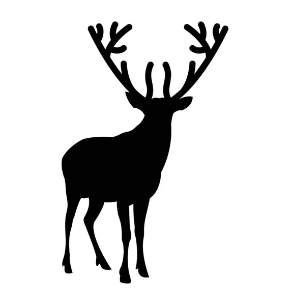 Ikona Białym Tle Projekt Zwierzęta Deer — Wektor stockowy