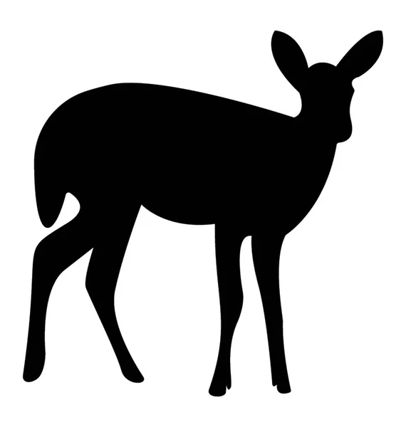 Ikona Białym Tle Projekt Zwierzęta Deer — Wektor stockowy