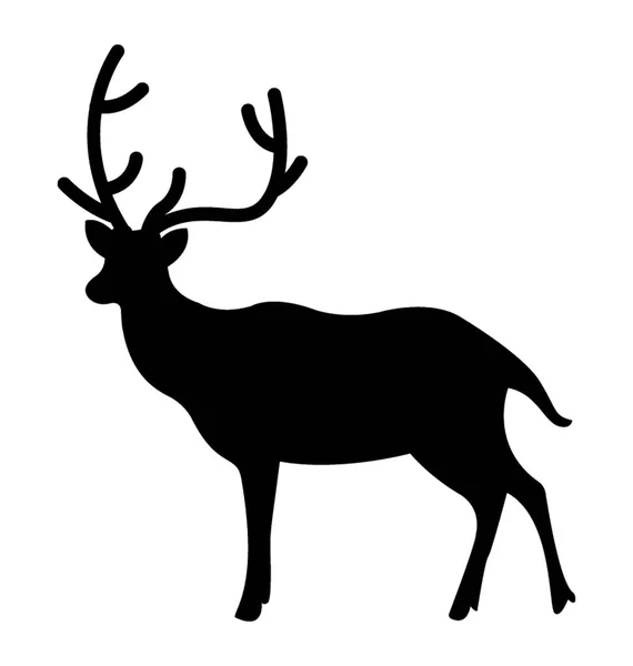 Icono Diseño Aislado Animal Venado — Vector de stock