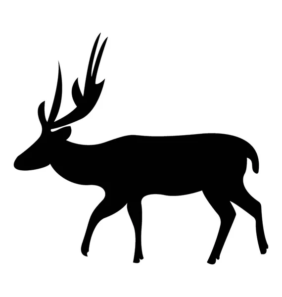 Ikona Białym Tle Projekt Zwierzęta Deer — Wektor stockowy
