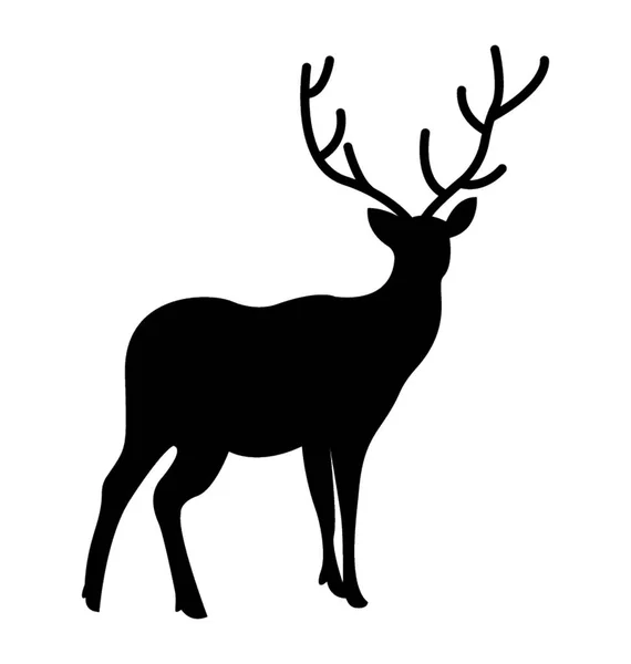 Icono Diseño Aislado Animal Venado — Vector de stock