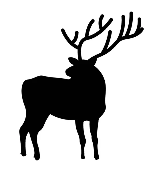 Stag Silhuett Vektor Symbol — Stock vektor