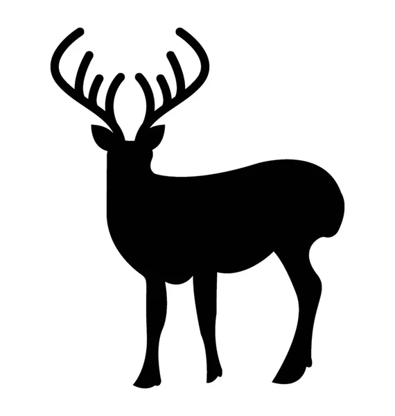 Hirsch Silhouette Vektor Symbol — Stockvektor