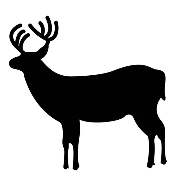 Hirsch Silhouette Vektor Symbol — Stockvektor