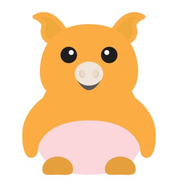 Çok güzel çizgi film domuz simgesi