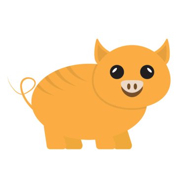 Çok güzel çizgi film domuz simgesi