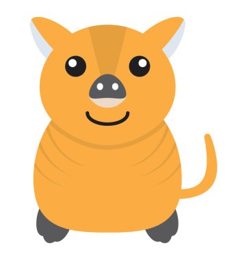 Çok güzel çizgi film domuz simgesi