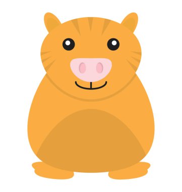 Domuz düz renkli simge