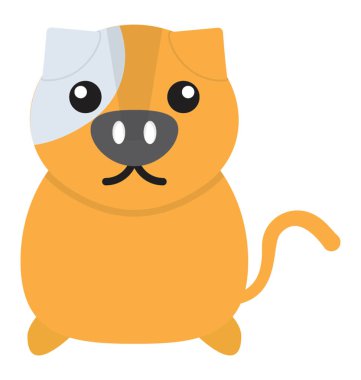 Domuz düz renkli simge