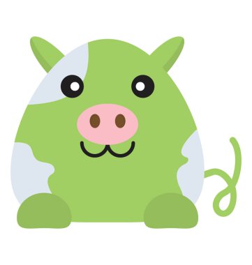 Domuz düz renkli simge