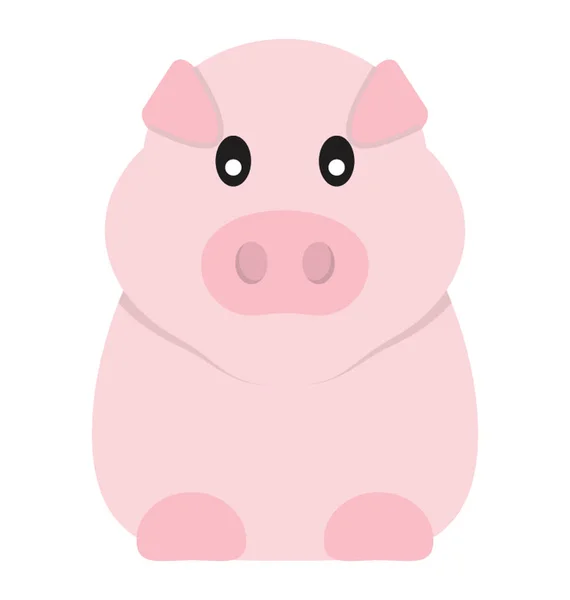 Entzückendes Cartoon Schwein Symbol — Stockvektor