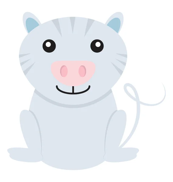Ícone Porco Dos Desenhos Animados Adorável — Vetor de Stock