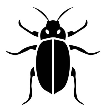 Dor hata gösteren altı bacakları olan bir böcek simgesini