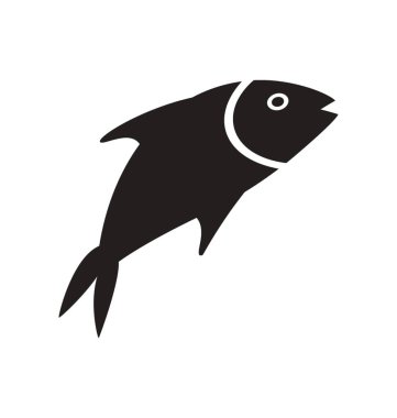 Balık resmeden bir deniz hayvan simgesi