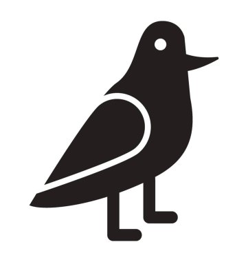 Tüy kuşlar resmeden bir hayvanla simgesi