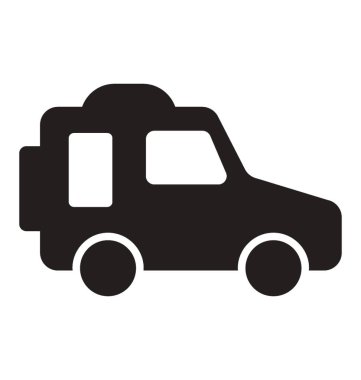 Bir kamyonun üzerine Bagaj sahip simgesi