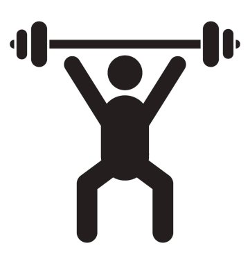 Ağırlık kaldırma yapmak bir insan avatar simge