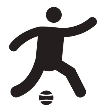 Futbol oynarken bir insan avatar simge