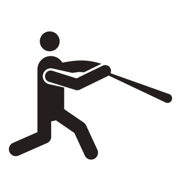 Simge sopasıyla beyzbol oyuncusu tasvir eden insan bir avatar