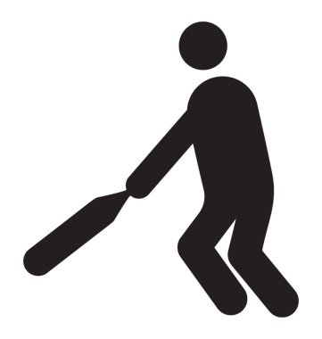 Kriket oynarken bir insan avatar simge