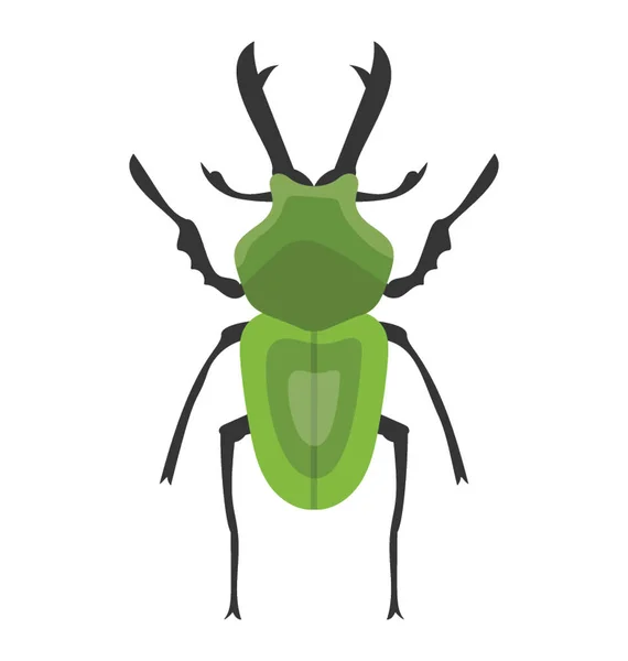 Stag Beetle Sting Içeren Iki Kollu — Stok Vektör