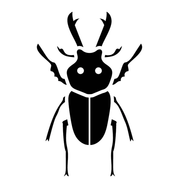 Escarabajo Ciervo Con Dos Brazos Que Contienen Picadura — Archivo Imágenes Vectoriales